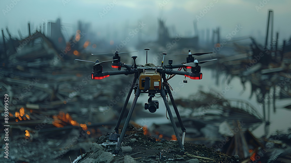 An advanced search and rescue mission carried out by Autonomous Drones in a disaster zone An advanced search and rescue mission carried out by Autonomous Drones in a disaster zone