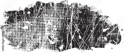 Glitch distorted grange shape . Noise grungy logo . Trendy defect error shapes . Glitched frame .Grunge textured . Distressed effect .Vector shapes