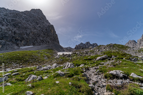 Mountain tour to the Vorderer Drachenkopf in the Mieminger mountains in Ehrwald photo