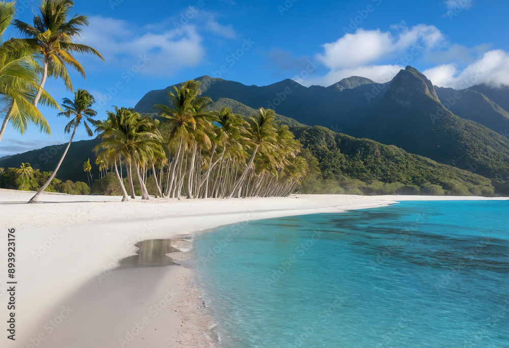 Fototapeta premium White sand beach