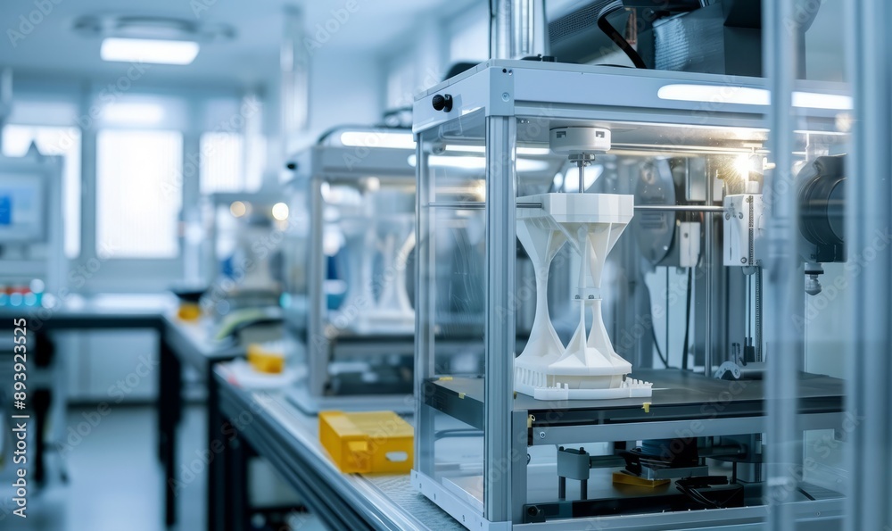 Advanced 3D printing facility producing customized components, revolutionizing manufacturing with additive technology Advanced 3D printing facility producing customized components, revolutionizing manufacturing with additive technology