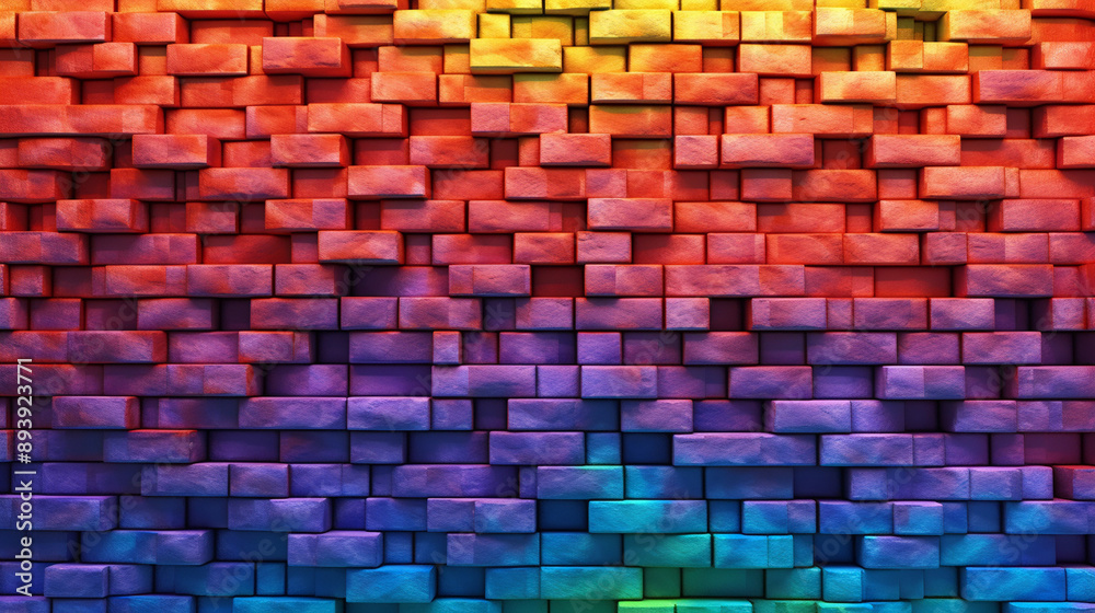 rainbow brick wall background rainbow brick wall background