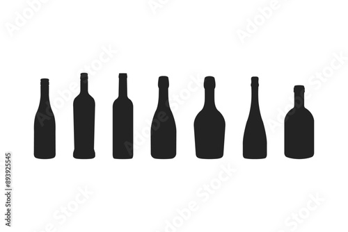 wine. set of wine drinks icons. vector