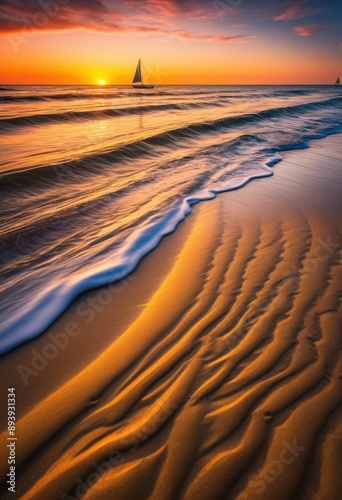 ocean horizon meeting tranquil seascape view edge, shoreline, water, coast, vista, waves, calm, seasides, oceanic, scenic, panorama, landscape, seasight, seaside, photo