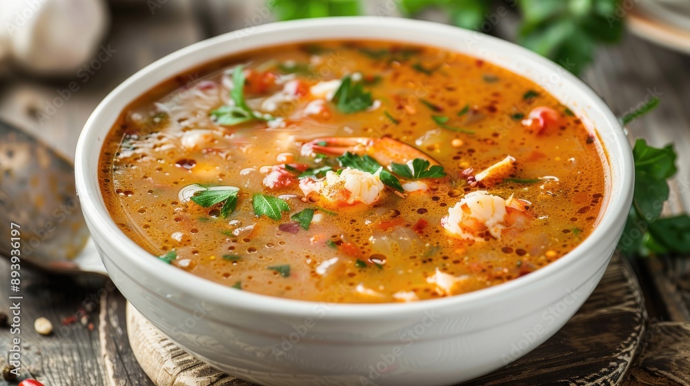 Photograph of basic crab soup Photograph of basic crab soup