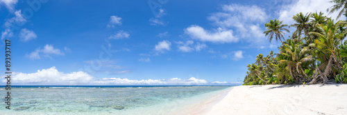 Tropical beach panorama, Guam, Ritidian Point, US Territory
