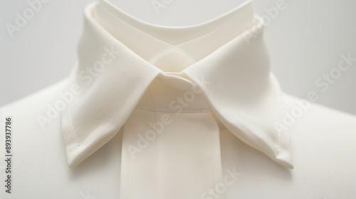 Collar stiffener on white backdrop photo