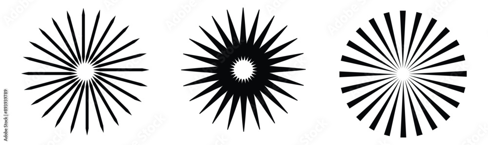Sun star rays, burst. Radial circle radiation lines. Sun star rays, burst. Circulars lines beams. Spokes with radiating stripes grid. Vector graphic. Abstract illusion geometric pattern. Sun star rays, burst. Radial circle radiation lines. Sun star rays, burst. Circulars lines beams. Spokes with radiating stripes grid. Vector graphic. Abstract illusion geometric pattern.