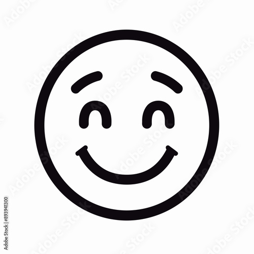 Free vector black line facial expression icon symbol message