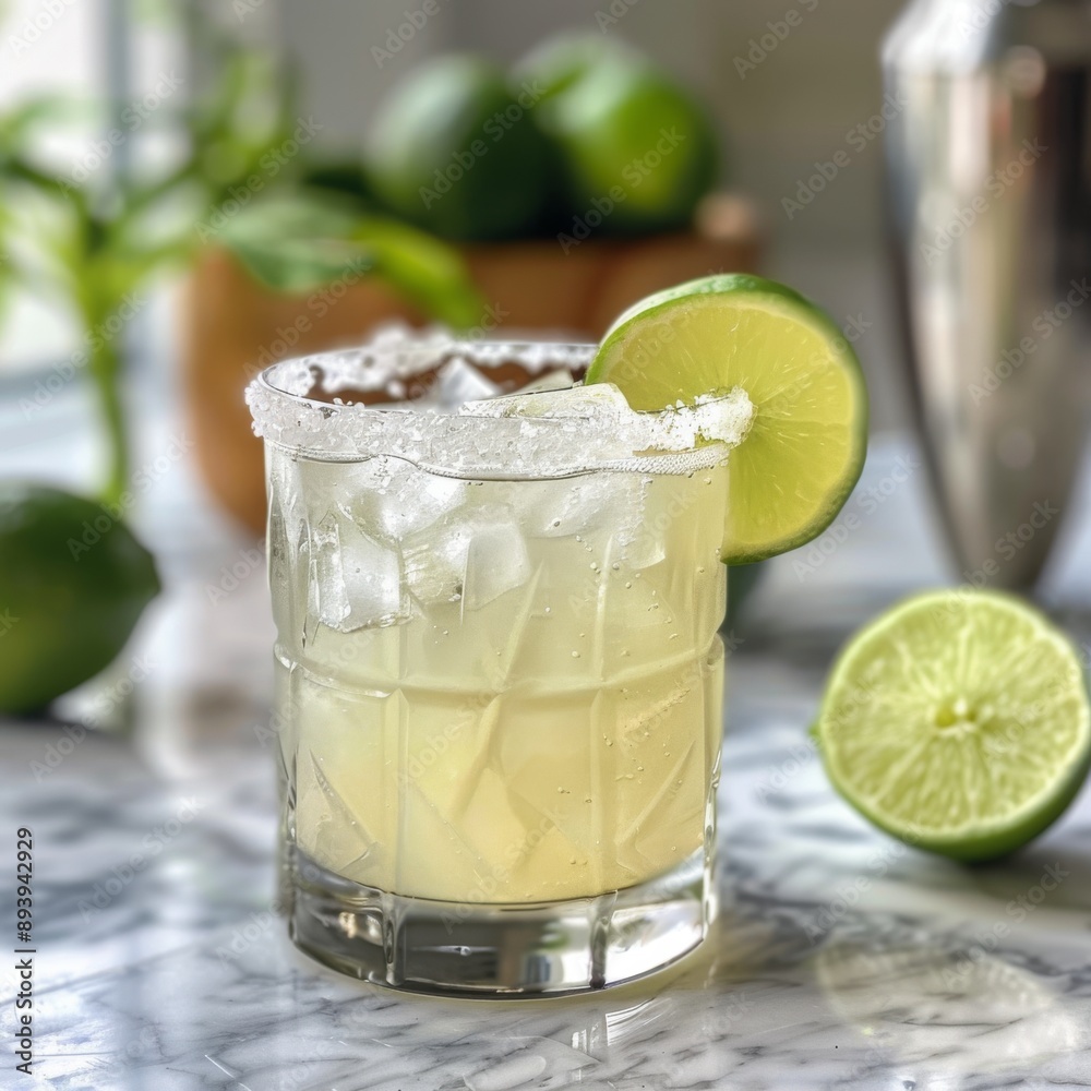 cocktail with lime and ice cocktail with lime and ice