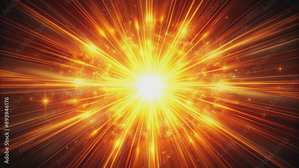 Obraz premium An intense explosion of glowing light bursting outwards , explosion, light, burst, energy, powerful, dynamic, radiant