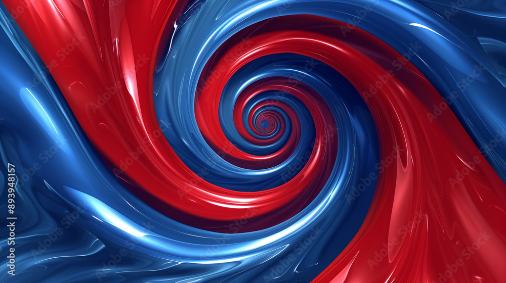 Abstract Red and Blue Swirling Pattern.. Abstract Red and Blue Swirling Pattern..