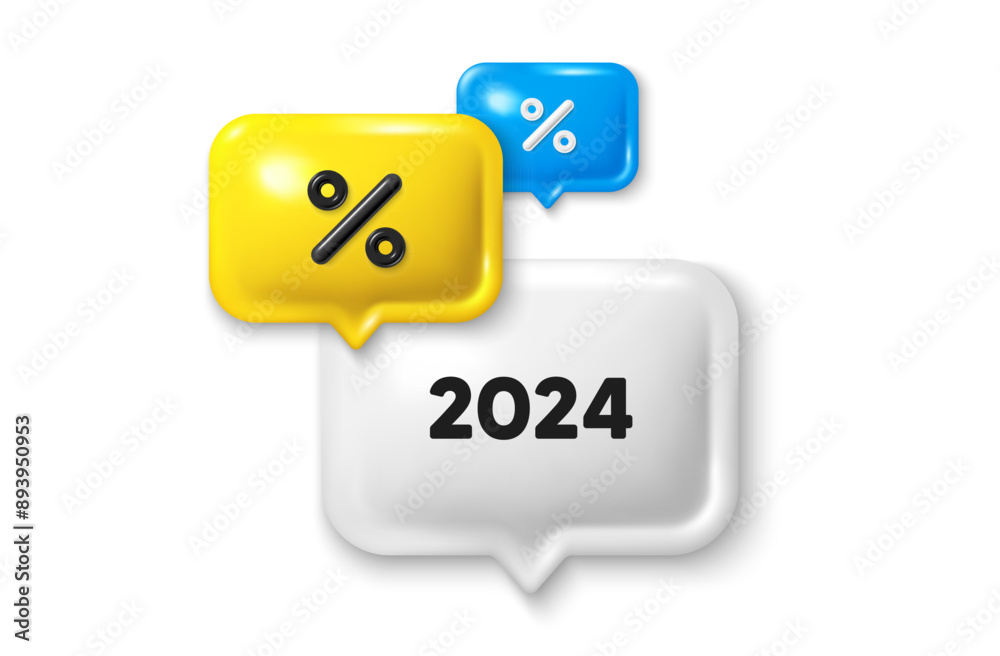 Discount speech bubble offer 3d icon. 2024 year icon. Event schedule annual date. 2024 annum planner. 2024 discount offer. Speech bubble sale banner. Discount balloon. Vector Discount speech bubble offer 3d icon. 2024 year icon. Event schedule annual date. 2024 annum planner. 2024 discount offer. Speech bubble sale banner. Discount balloon. Vector