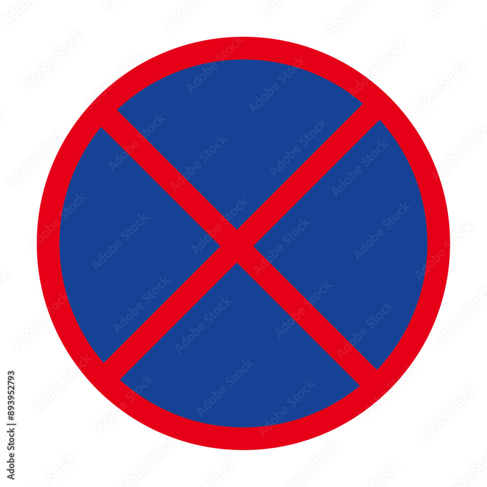 No stopping or standing sign, traffic sign, no parking traffic sign, sign, white background, illustation. No stopping or standing sign, traffic sign, no parking traffic sign, sign, white background, illustation.