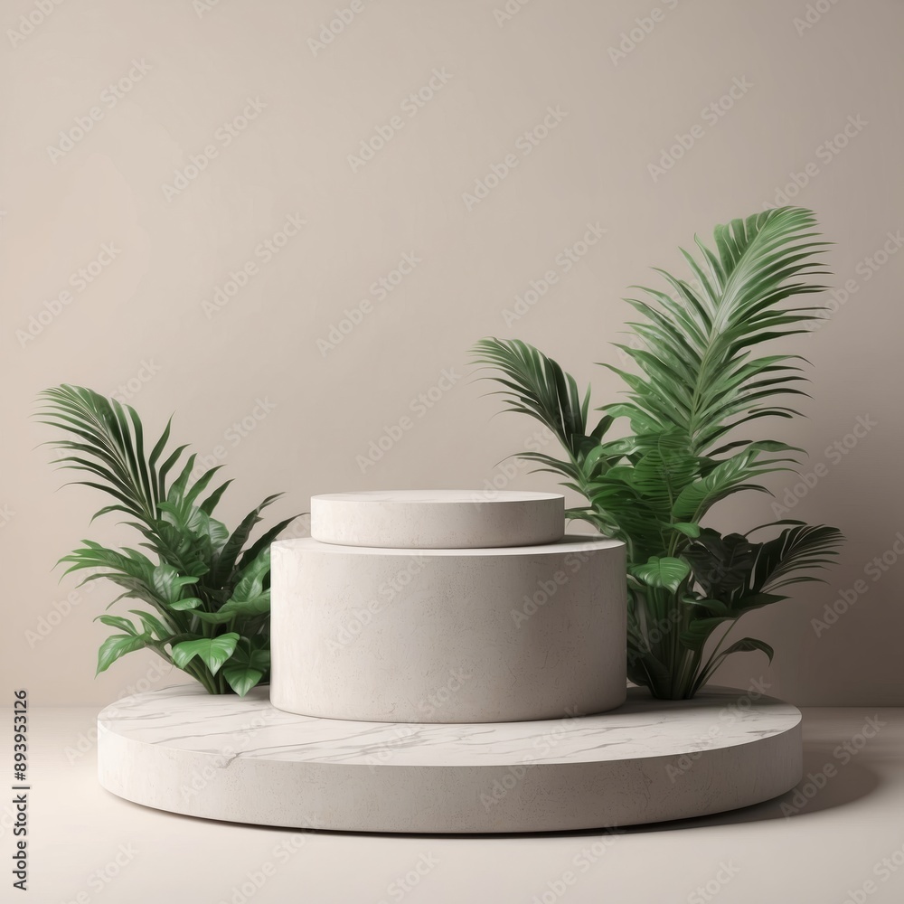 3D podium displays a round nude pedestal that stands for beauty, cosmetics, and product promotion. abstract 3D render, circle copy space 3D podium displays a round nude pedestal that stands for beauty, cosmetics, and product promotion. abstract 3D render, circle copy space