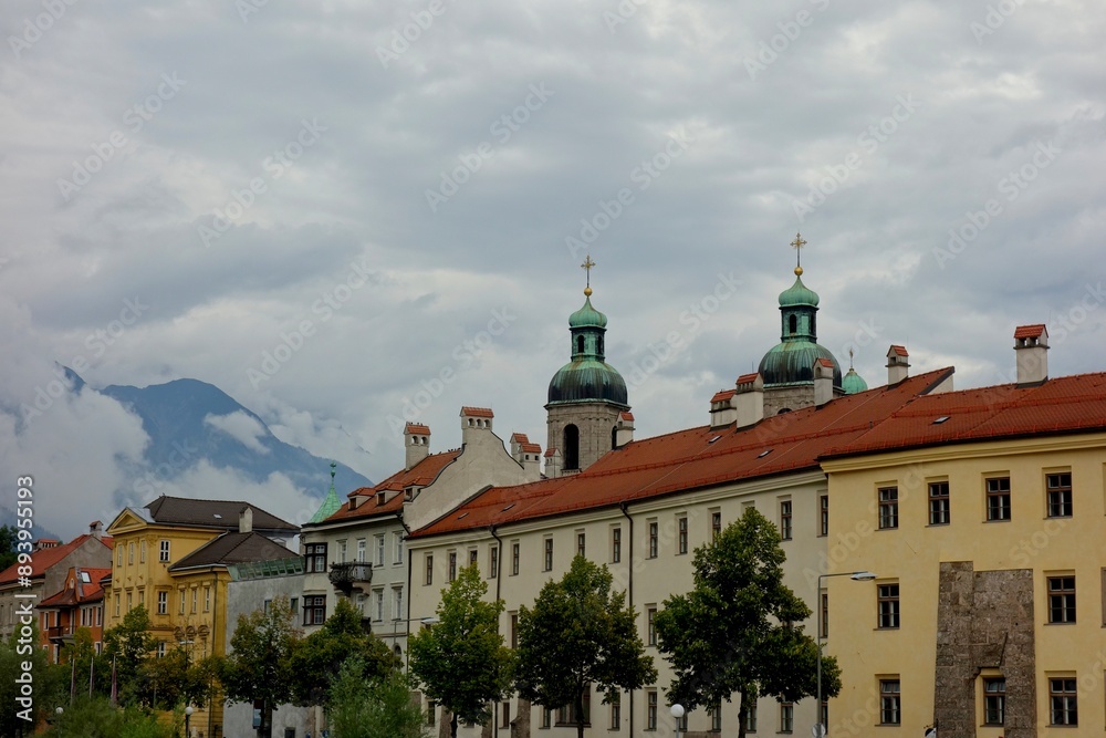 Clouds drift over Innsbruck, a city nestled in the Austrian Alps Clouds drift over Innsbruck, a city nestled in the Austrian Alps
