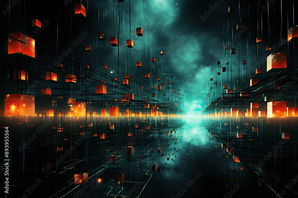 Obraz premium Enigmatic Abstract Grunge Aesthetics on Concrete