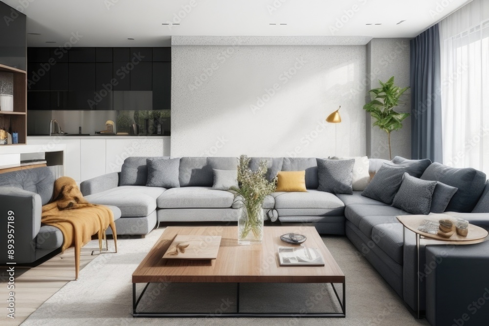 Modern living room interior Modern living room interior