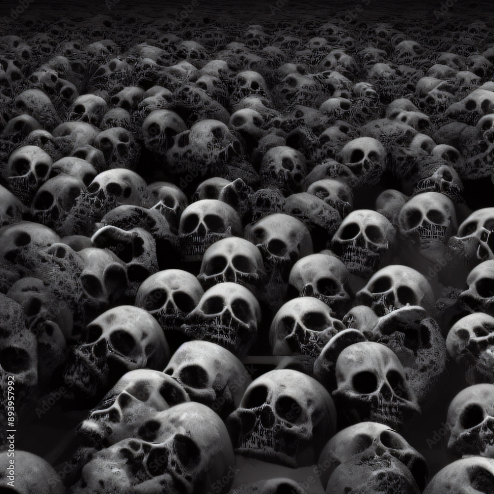 skulls on the ground skulls on the ground