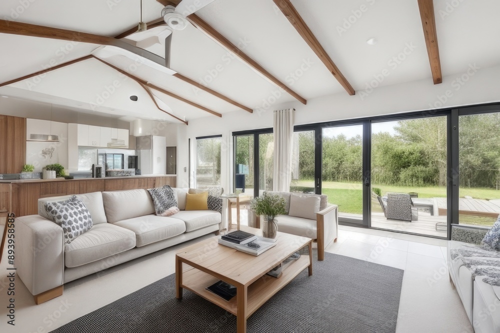 Open-concept living room interior Open-concept living room interior