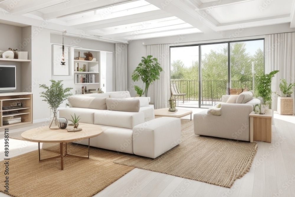 Open-concept living room interior Open-concept living room interior