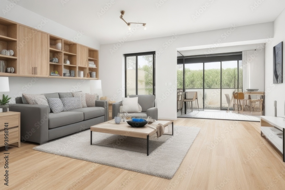 Open-concept living room interior Open-concept living room interior