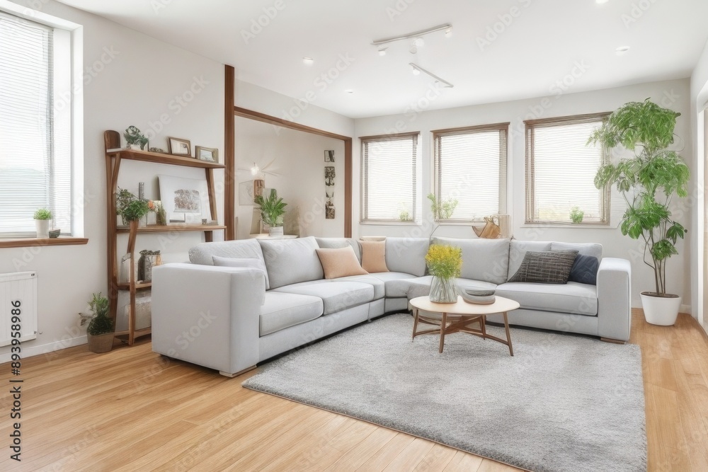 Open-concept living room interior Open-concept living room interior