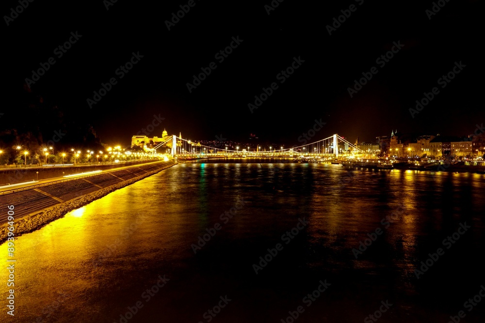 Fototapeta premium Budapest, Hungary's capital city, sits on the Danube River in Eastern Europe