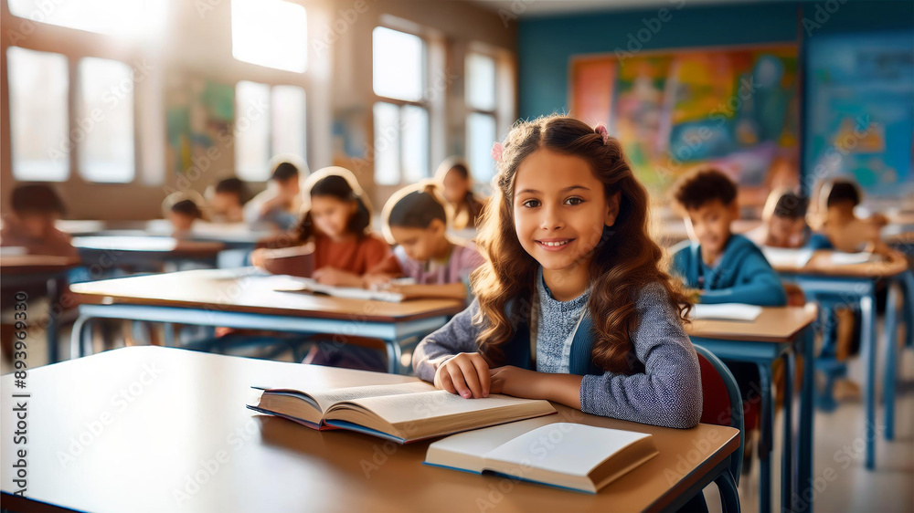 CRIANÇA, MENINA, ESTUDANDO E FAZENDO TAREFA EM SALA DE AULA CRIANÇA, MENINA, ESTUDANDO E FAZENDO TAREFA EM SALA DE AULA