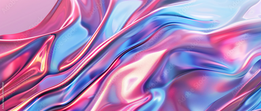Iridescent Waves of Pink and Blue Iridescent Waves of Pink and Blue