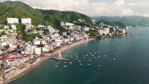 Wallpaper Mural Panoramic View from the Sea to Los Muertos Beach. Jalisco, Mexico Torontodigital.ca