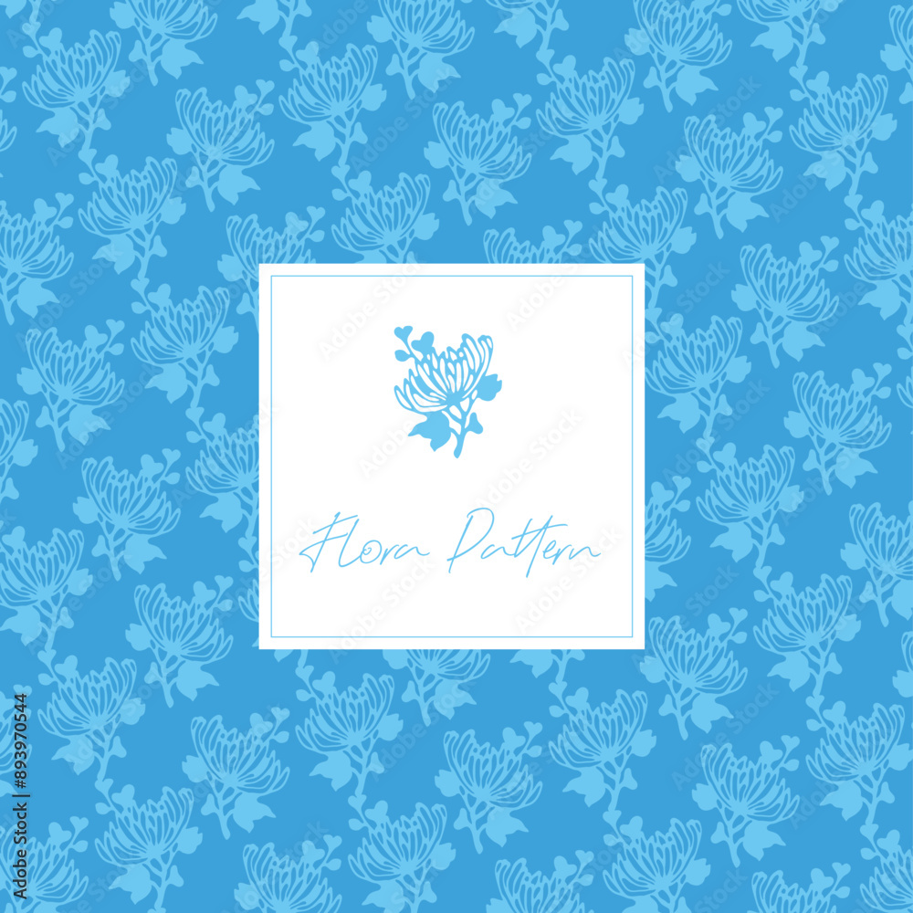 Wild blue field plants pattern. Spring flowering of herbs and flowers. Pattern for textile ornament Wild blue field plants pattern. Spring flowering of herbs and flowers. Pattern for textile ornament