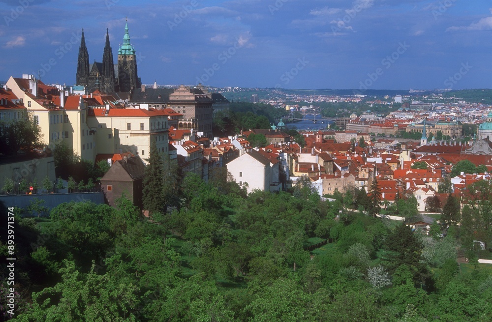 Aerial View Across Prague Czech Republic Aerial View Across Prague Czech Republic