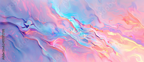 Dreamy Holographic Liquid Art