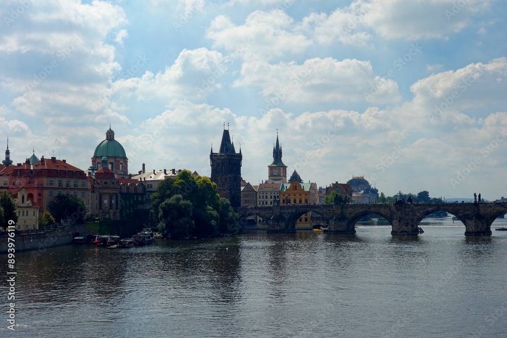 Prague, the capital of the Czech Republic, is a rustic Eastern European city on the banks of the Vltava River Prague, the capital of the Czech Republic, is a rustic Eastern European city on the banks of the Vltava River