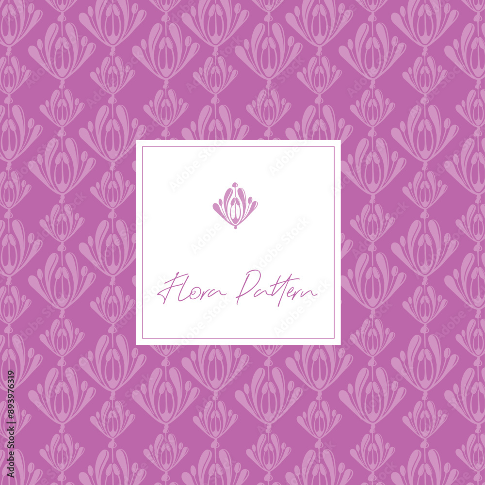 Floral pink ornament. Vector flowers. Wild plants background Floral pink ornament. Vector flowers. Wild plants background