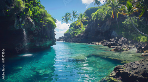 tropical paradise island