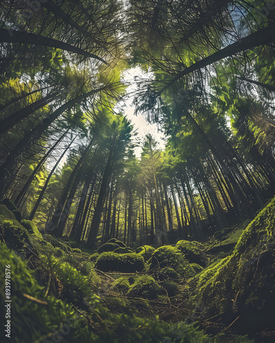 forest in the morning