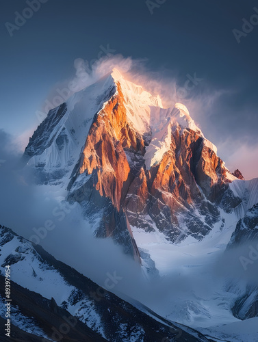 sunset on the mountains