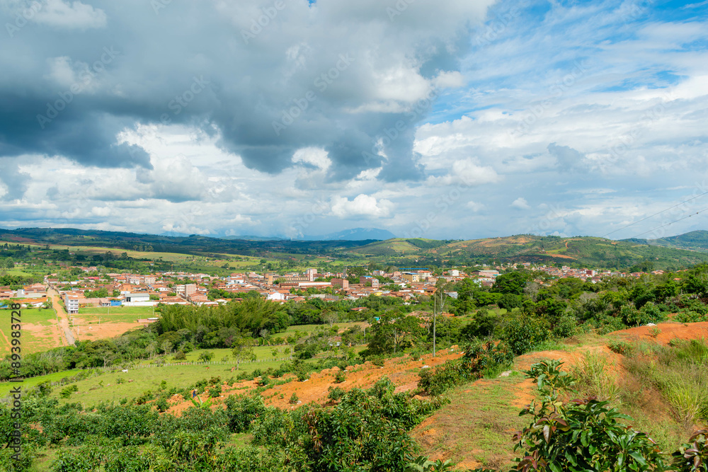 Fototapeta premium Landscape of Villanueva, Santander, Colombia.