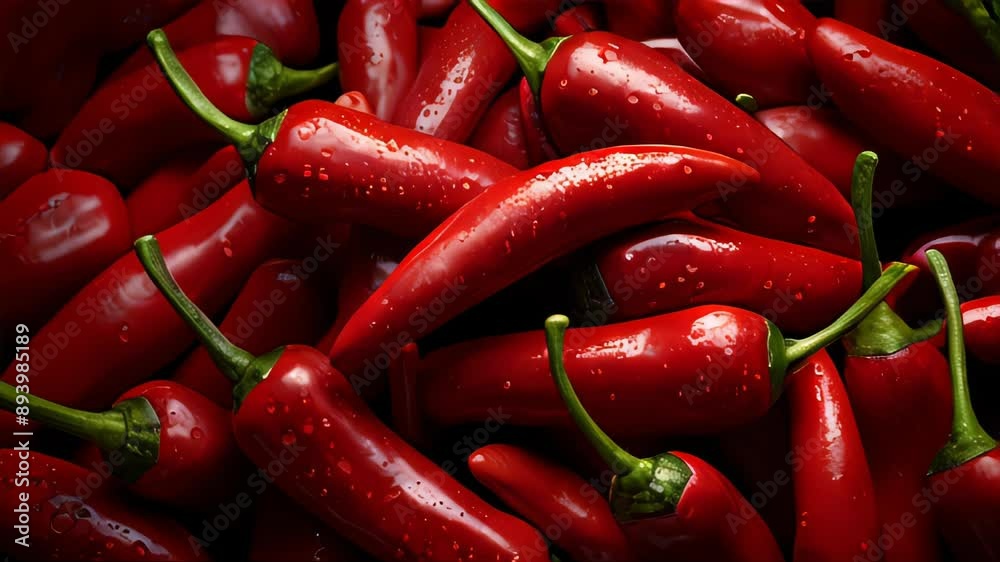 Delicious red hot chili pepper pattern