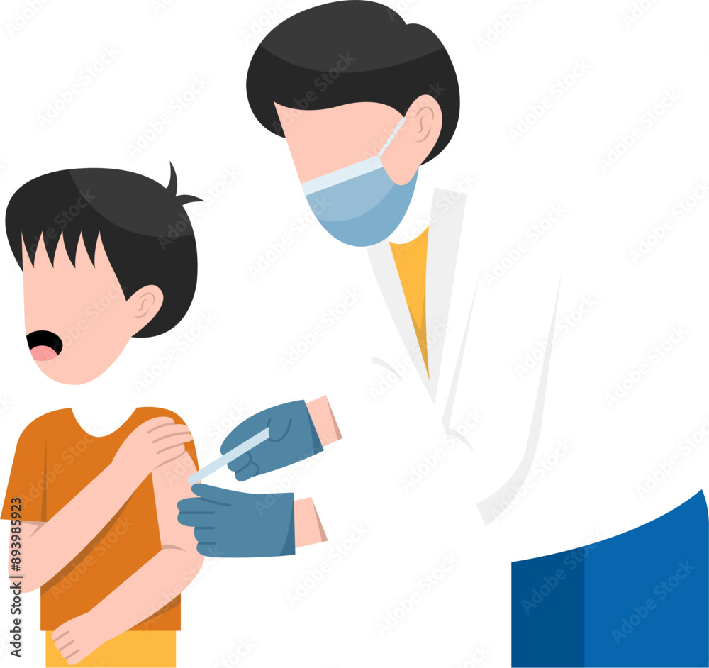 Little Boy Vaccination By A Doctor Little Boy Vaccination By A Doctor