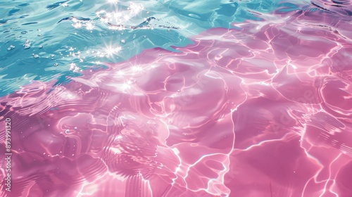 Pink pool surface, aquatic background for design photo