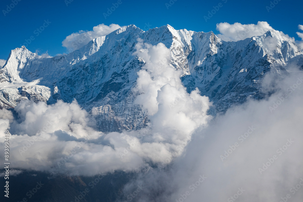 the Himalaya mountain in Jilong in tibet with cloud the Himalaya mountain in Jilong in tibet with cloud