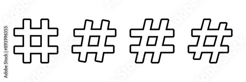 Hashtag icon vector isolated on white background. hashtag vector icon