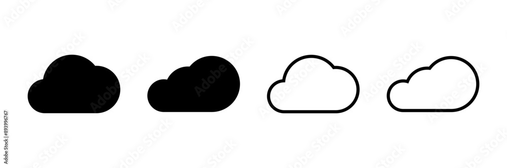 Cloud icon vector isolated on white background. cloud computing icon Cloud icon vector isolated on white background. cloud computing icon