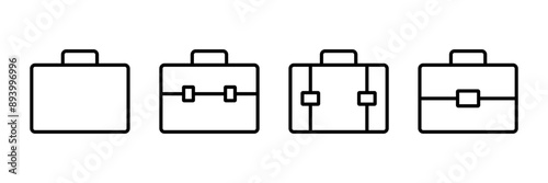 Briefcase icon vector isolated on white background. Briefcase vector icon