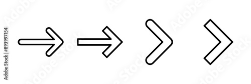 Arrow icon vector isolated on white background. Arrow symbol. Arrow vector icon