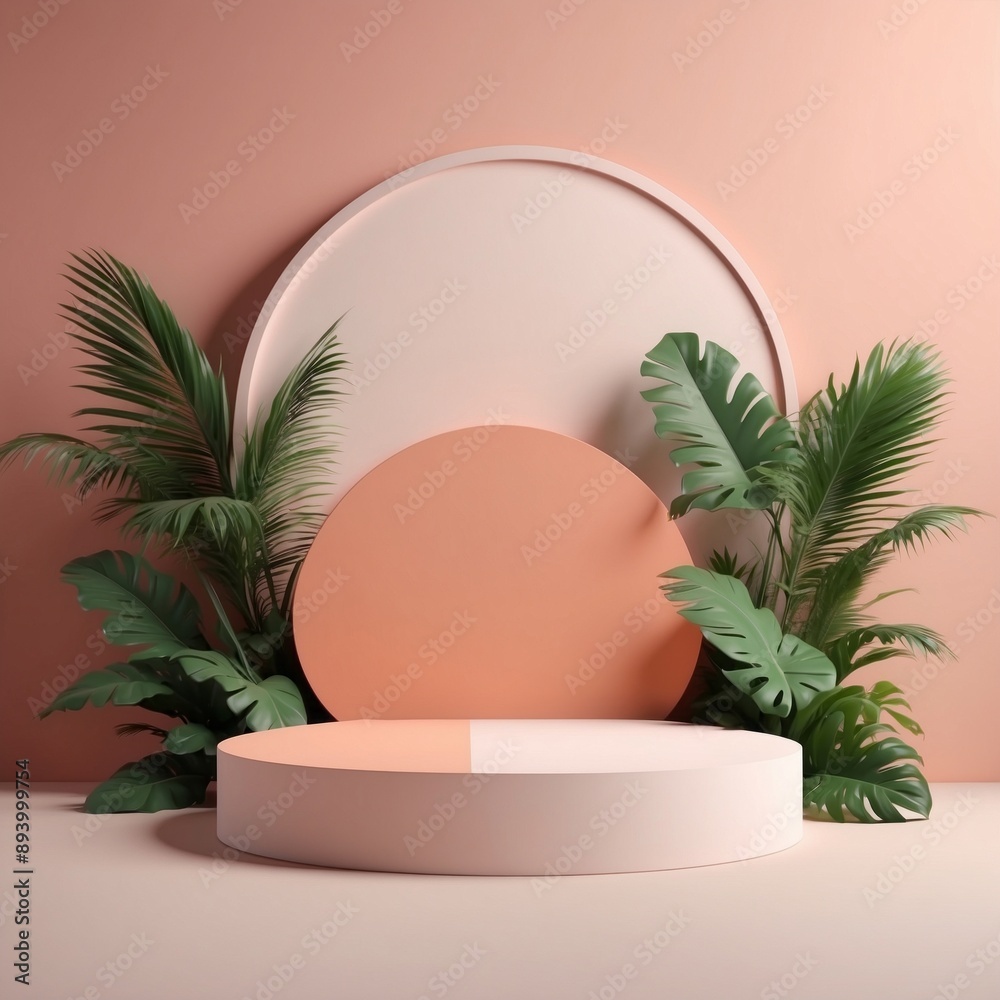 Fototapeta premium podium for product showcase Beautiful elegant copy space presentation