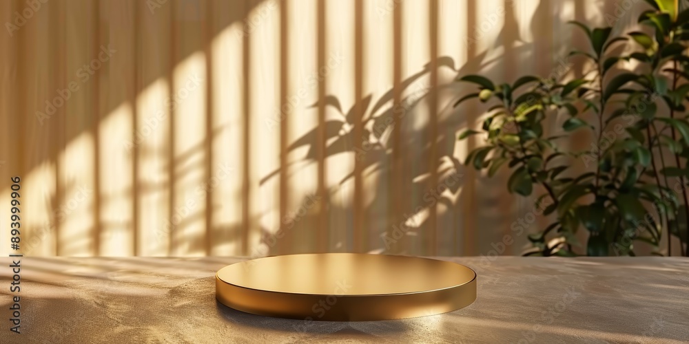 Gold podium on a table mockup podium design template Gold podium on a table mockup podium design template